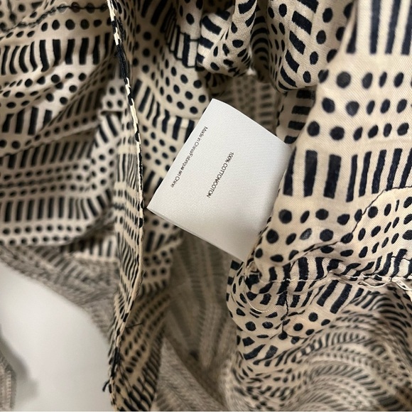 NWT Tory Burch Size 10 Stephanie Long Sleeve Tunic Cotton Blouse Khaki - Picture 5 of 8